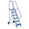 Vestil 90 H Steel Roll A Fold Ladder, 58 deg., Perf, 6 Step, 6 Steps LAD-RAF-6-P - alternate 1